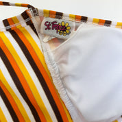 open back striped halter - large
