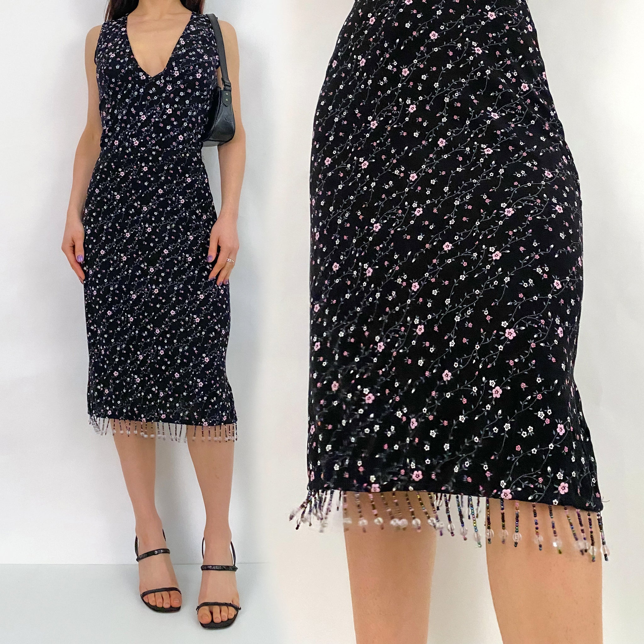 Vintage Beaded Floral Set - Small