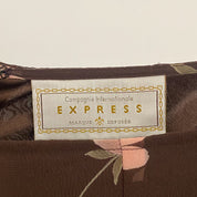 90's Brown Floral Maxi Skirt