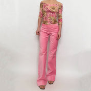 bubblegum velvet trousers - size xs long