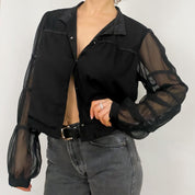 Guess Black Chiffon Blouse