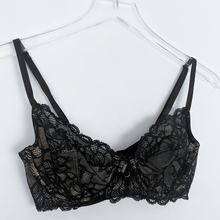 Calvin Klein Black Lace Bra 34C — Holy Thrift