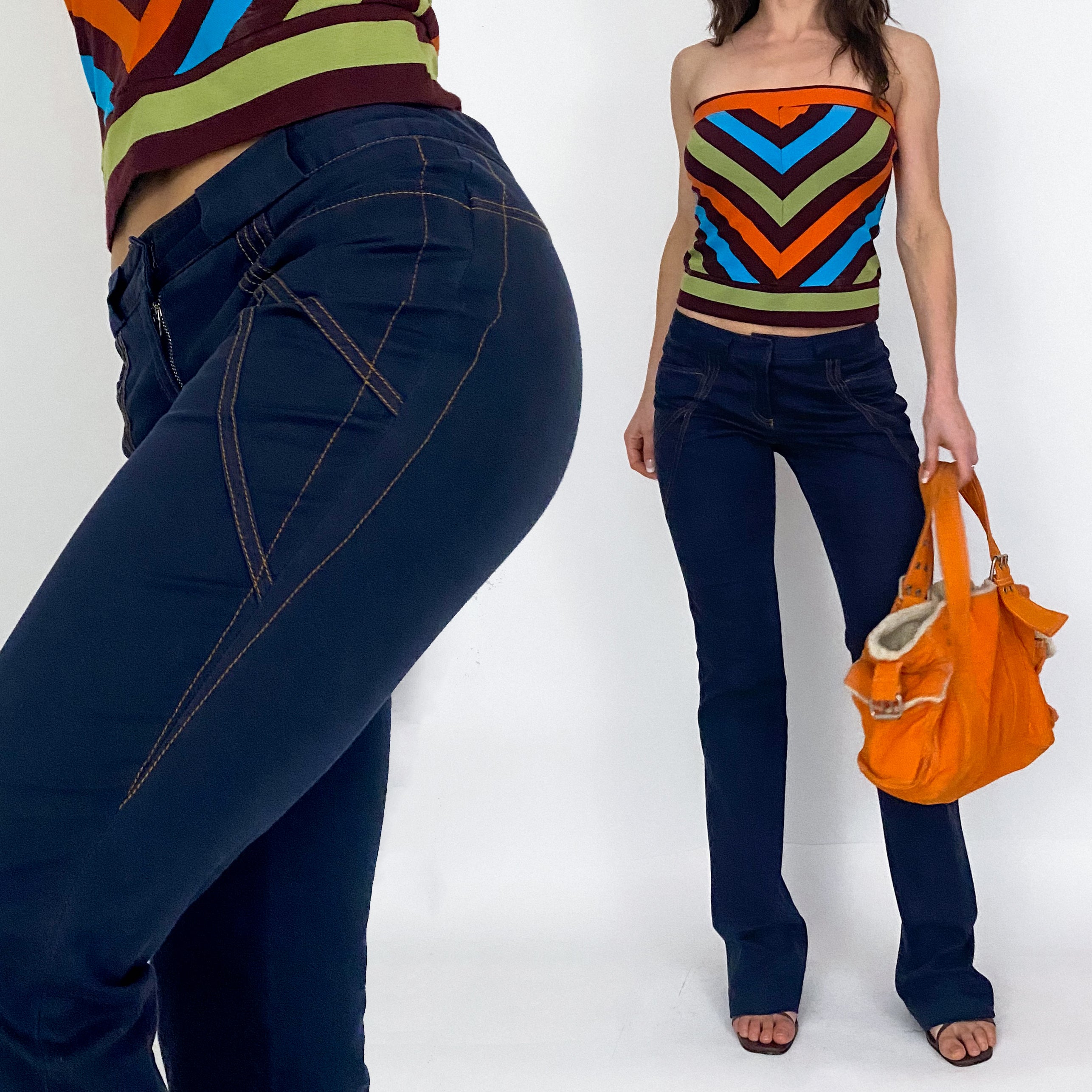 Y2K Striped Tube Top