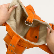 Gap Orange Corduroy and Fleece Shoulder Bag