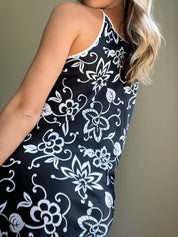 Floral Mod Lingerie Slip Dress