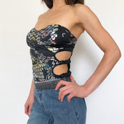 y2k cut out top - medium
