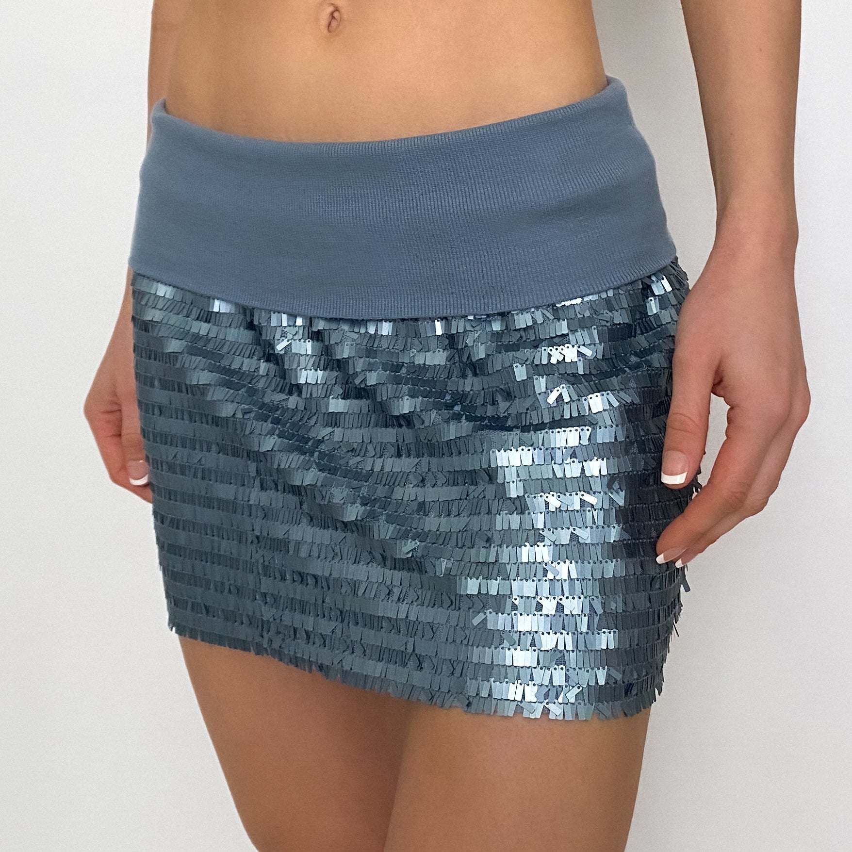 bebe sequin knit mini skirt - medium