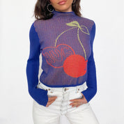 Cherry "Hug" Mock Neck Sweater