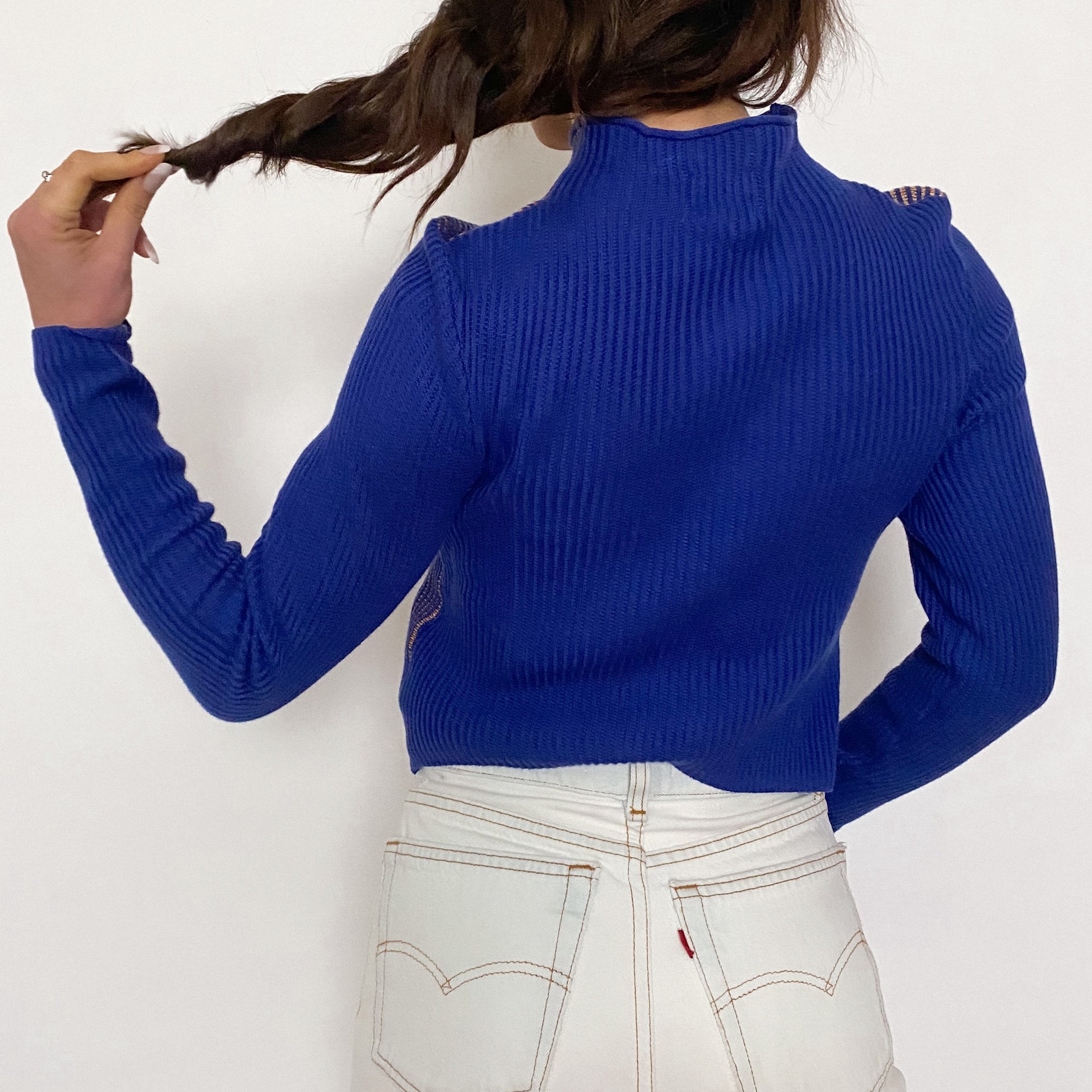 Cherry "Hug" Mock Neck Sweater