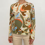 groovy abstract longsleeve - size m