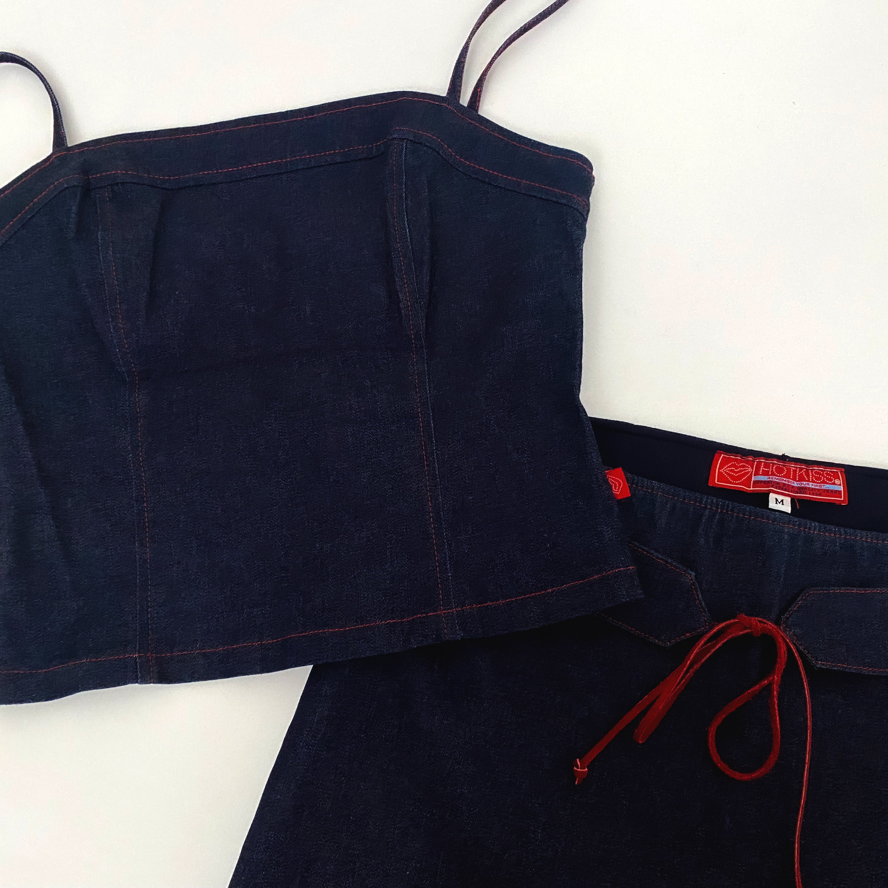 Y2K Hot Kiss Stretch Denim Set