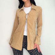 Tan Boho Suede Light Tie Jacket