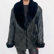 Vintage 90's Black Leather Jacket