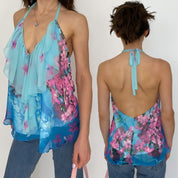 yumi kim chiffon floral halter - medium
