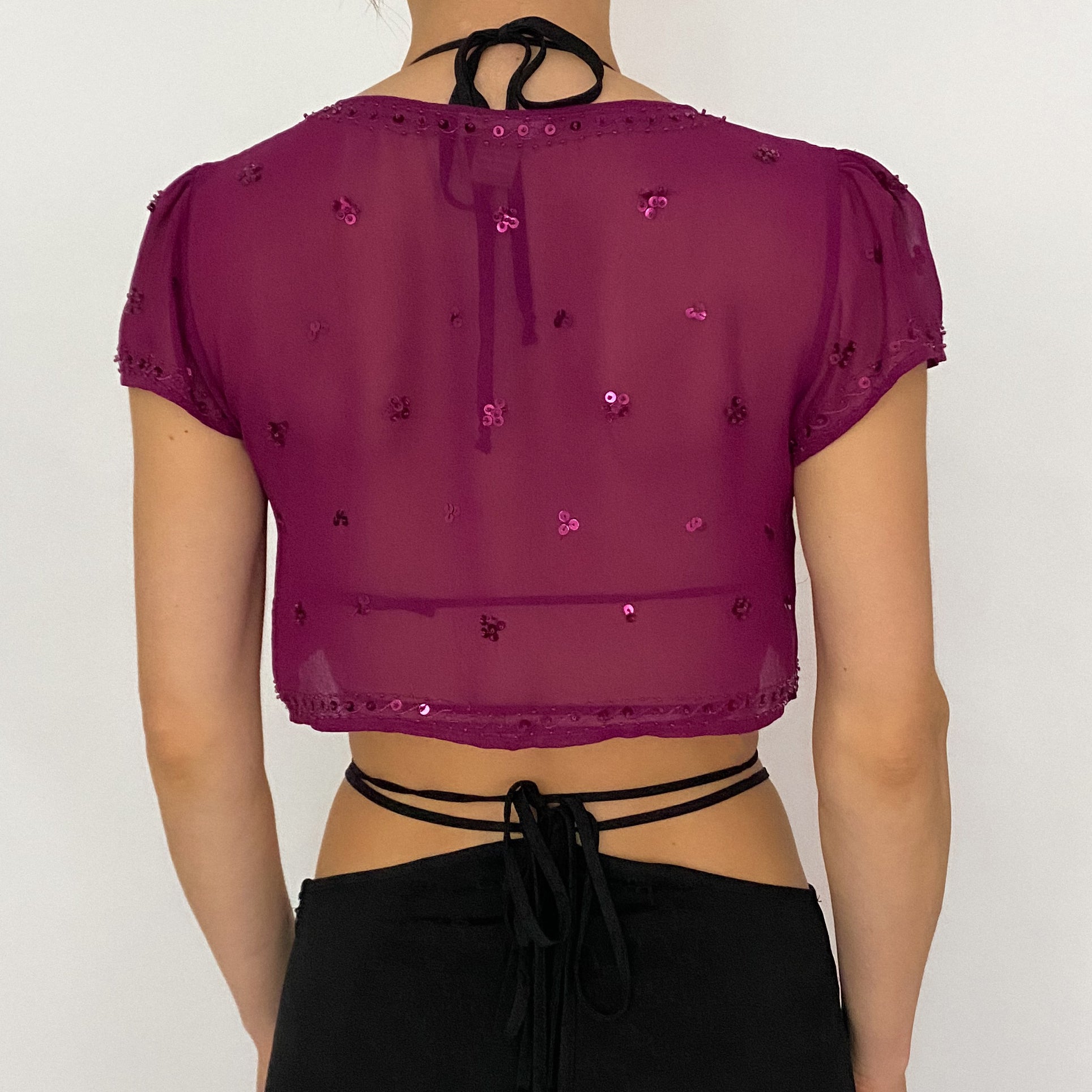 embellished silk bolero - small