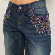 mermaid beaded jeans - size 6