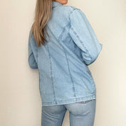 Rhinestone Dragon Fly Denim Blazer