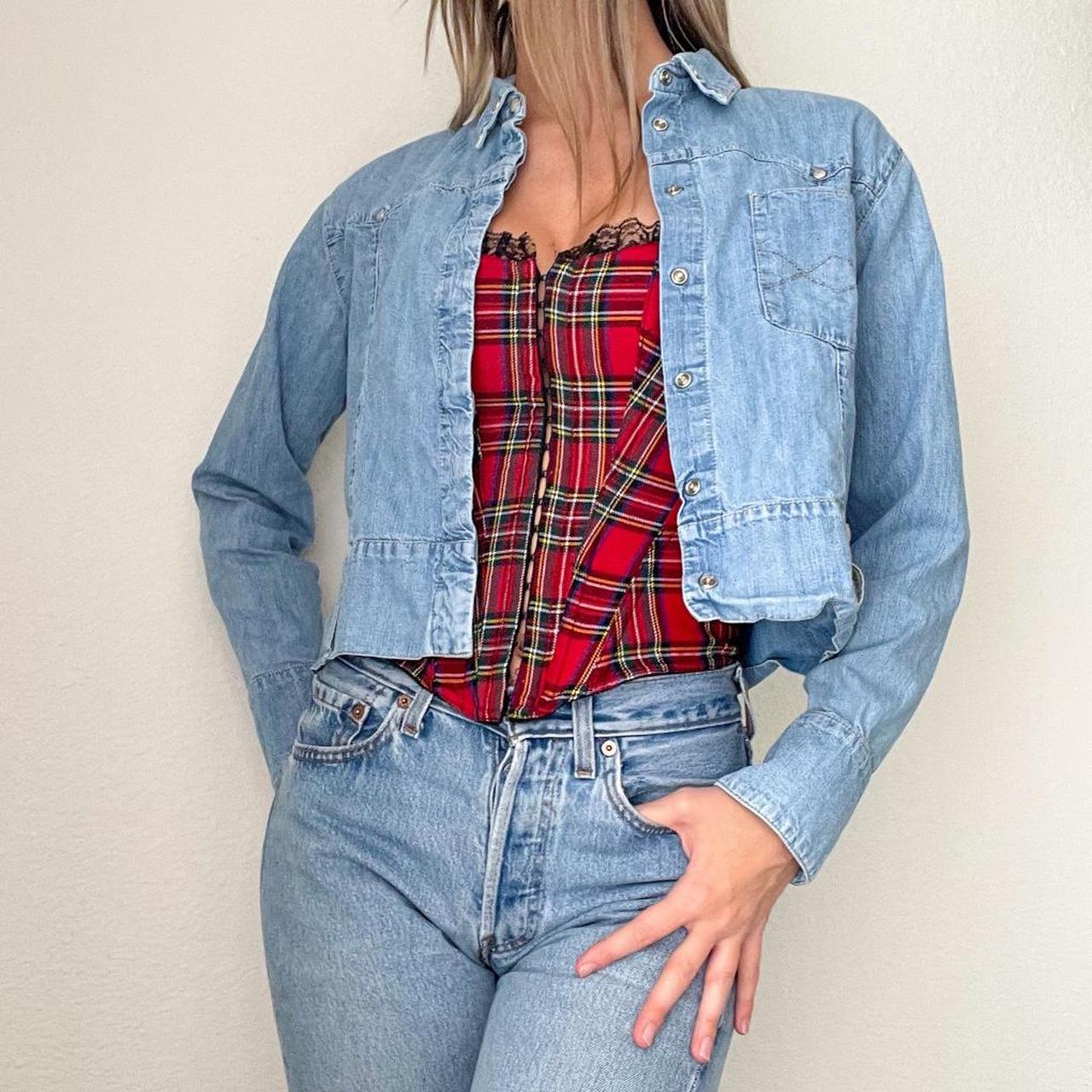 Light Wash Studded Jean Jacket