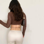 Y2K Brown Knit Shurg