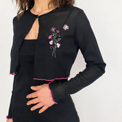 mesh midi dress and cardi set - medium