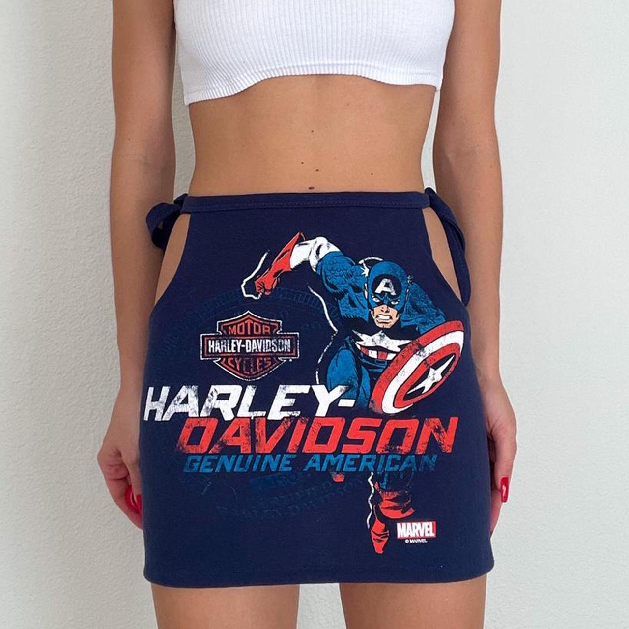 Reworked Harley x Marvel Cut Out Mini Skirt