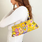 Yellow Mini Beaded Purse