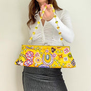 Yellow Mini Beaded Purse