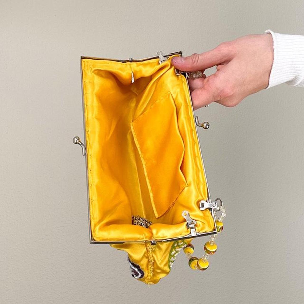 Yellow Mini Beaded Purse