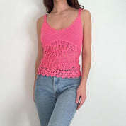 Pink Crochet Tank Top
