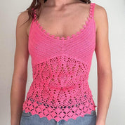 Pink Crochet Tank Top