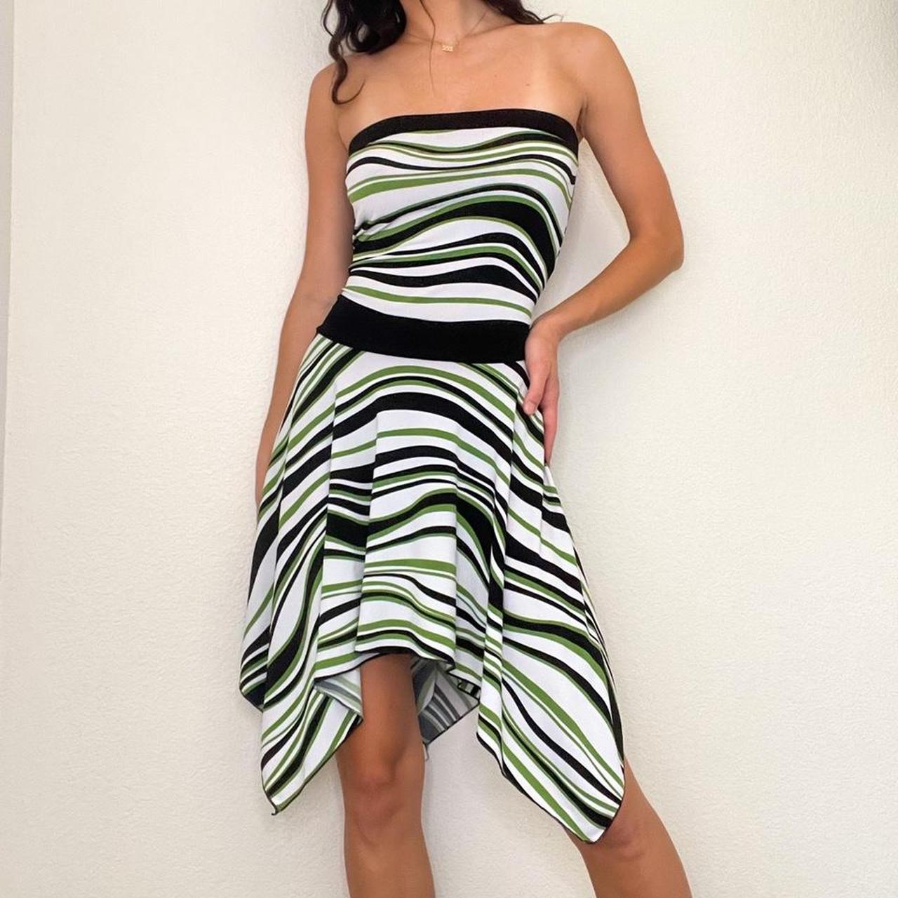 Green Y2K Fairy Tube Top Dress