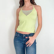 Green Knit Halter Top