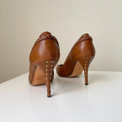 Brown Leather YSL Heels
