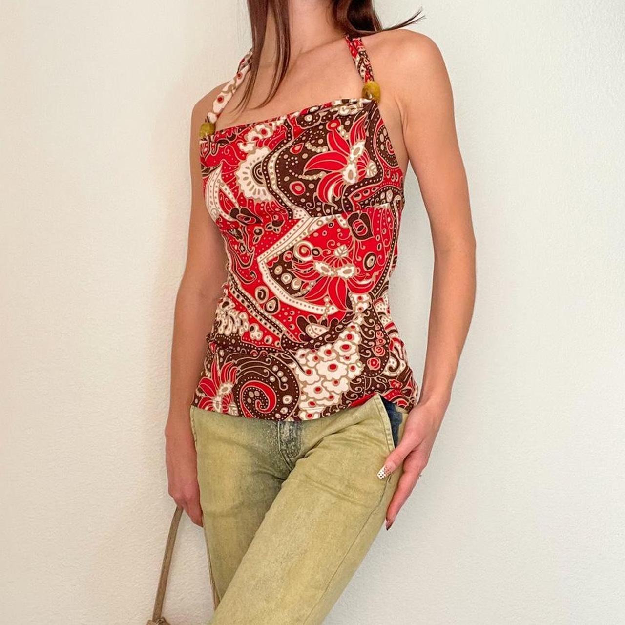 Floral Y2K Halter Top