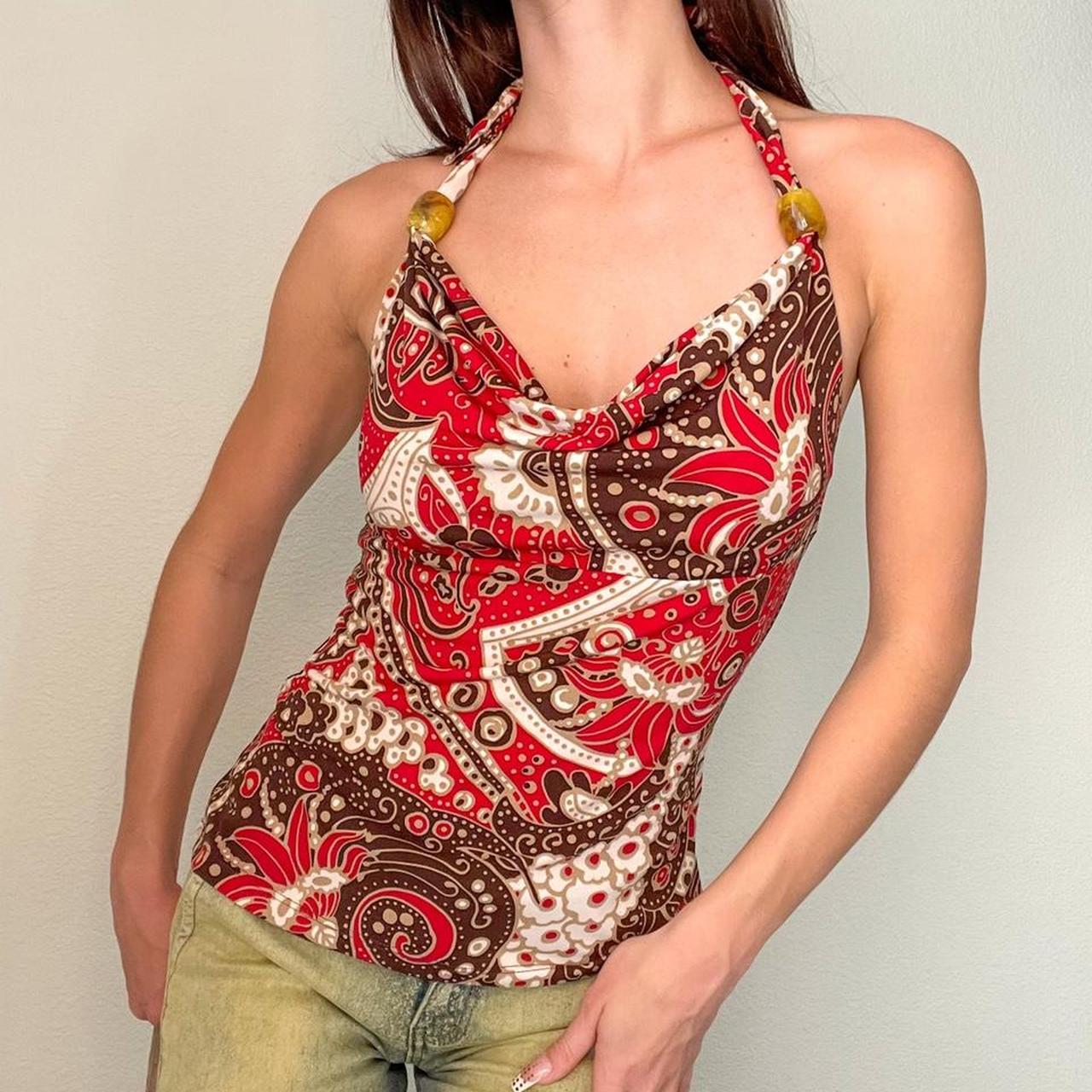 Floral Y2K Halter Top