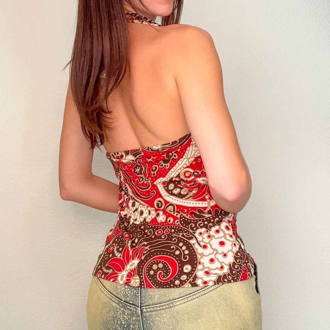 Floral Y2K Halter Top
