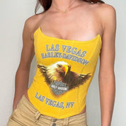 Reworked Yellow Eagle Harley Corset