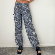 Blue Camo Cargo Pants