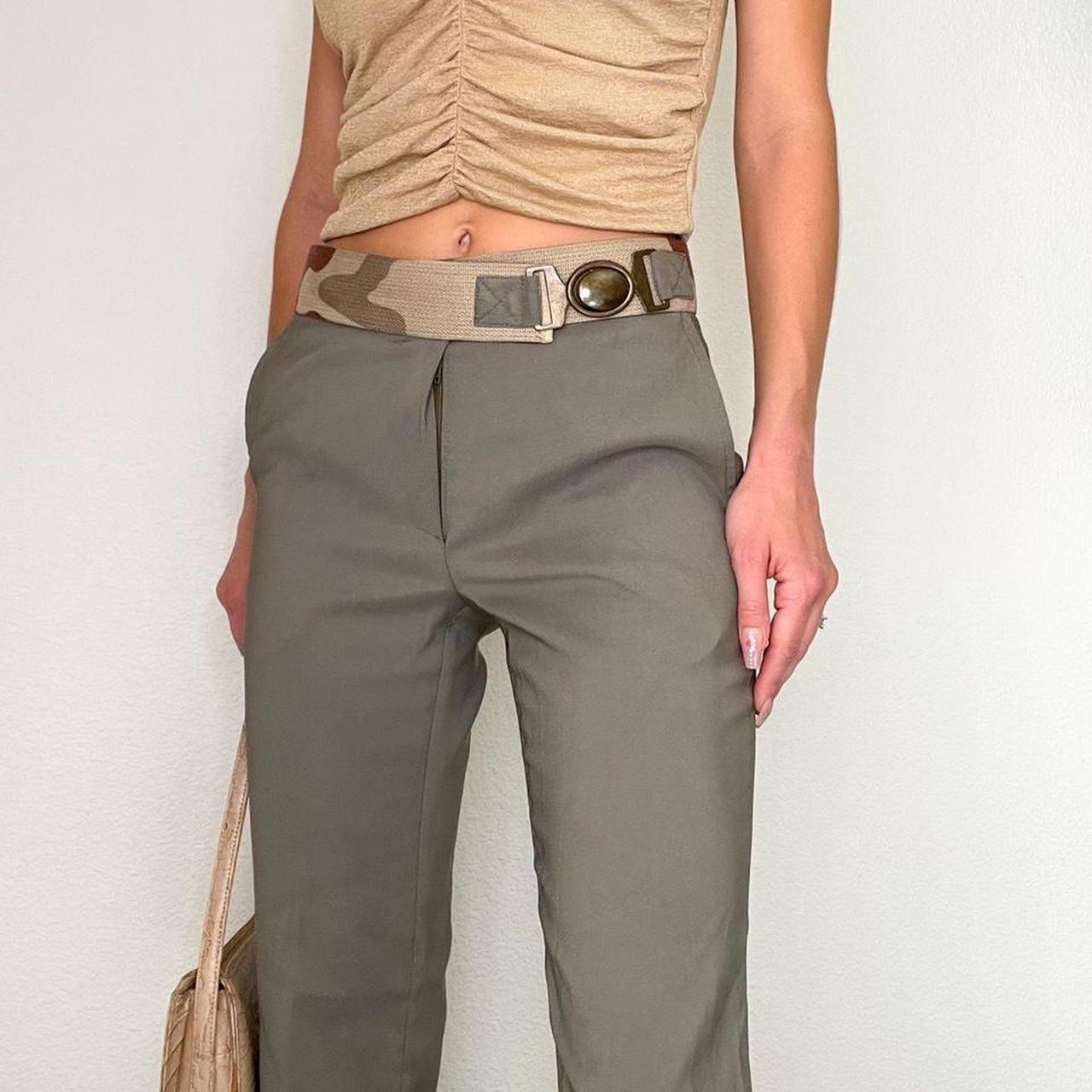 Olive Camo Belt Buckle Pants