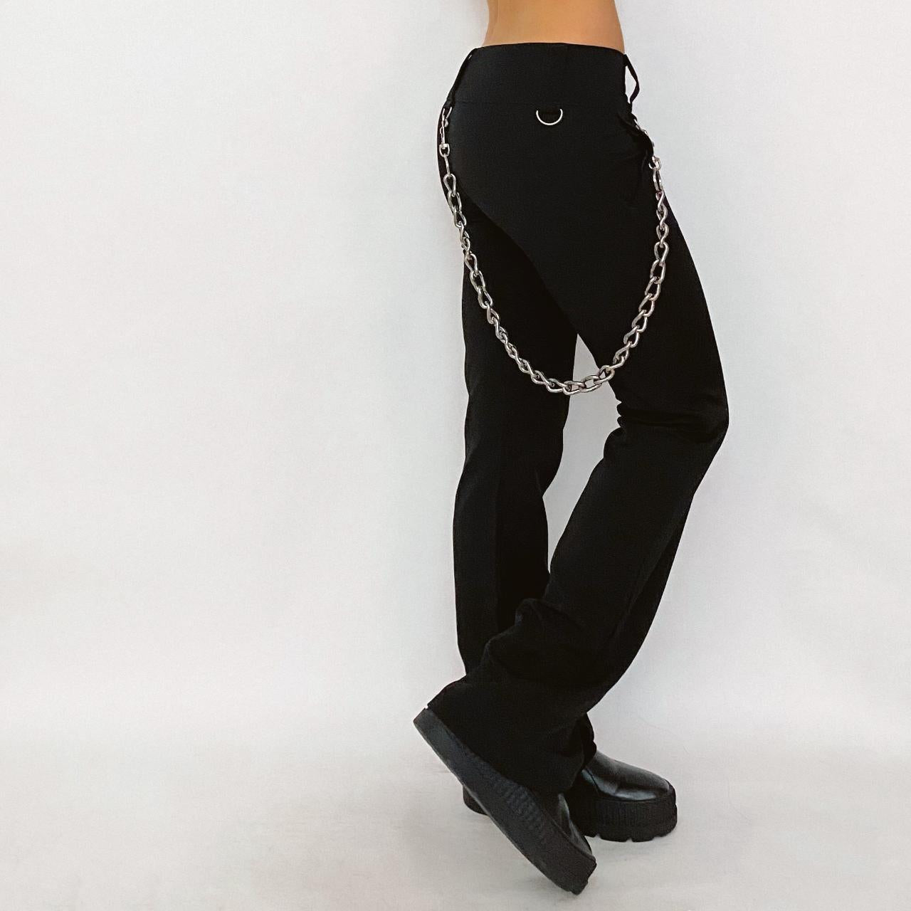 Y2K Mall Goth Chain Trouser Pants