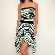Green Y2K Fairy Tube Top Dress