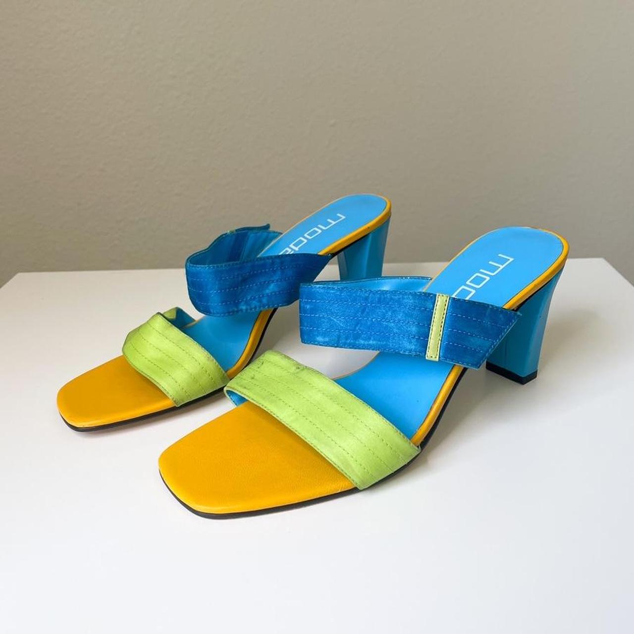 Color Block Y2K Kitten Heels
