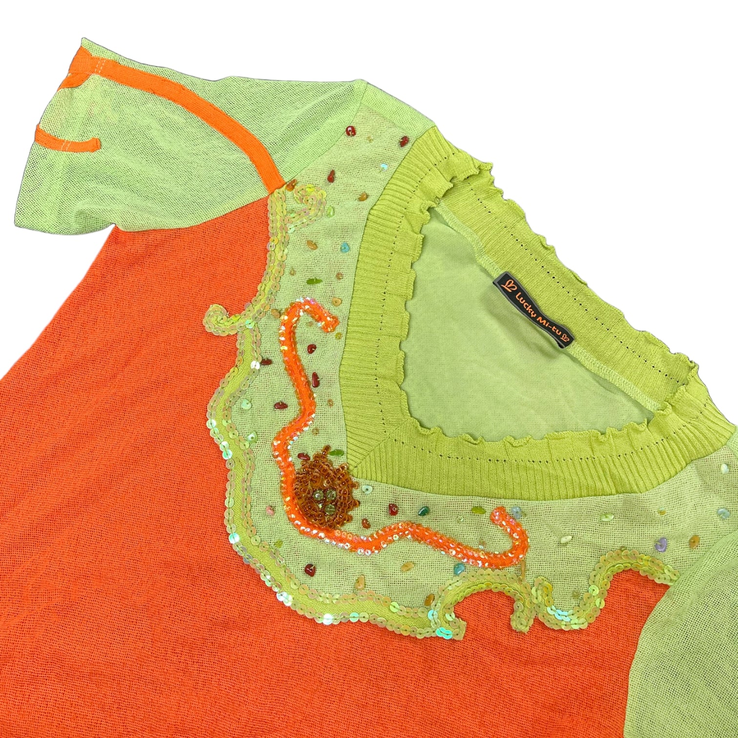 2000s Beaded Micromesh Top (S)