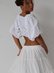 Puff Sleeve Cropped Top