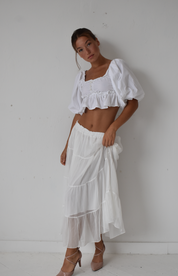 Puff Sleeve Cropped Top