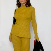 2 Piece Ribbed Knit Pant Set