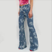 Floral Denim Flares - Size 25