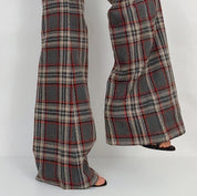 Vintage Plaid High Rise Pants