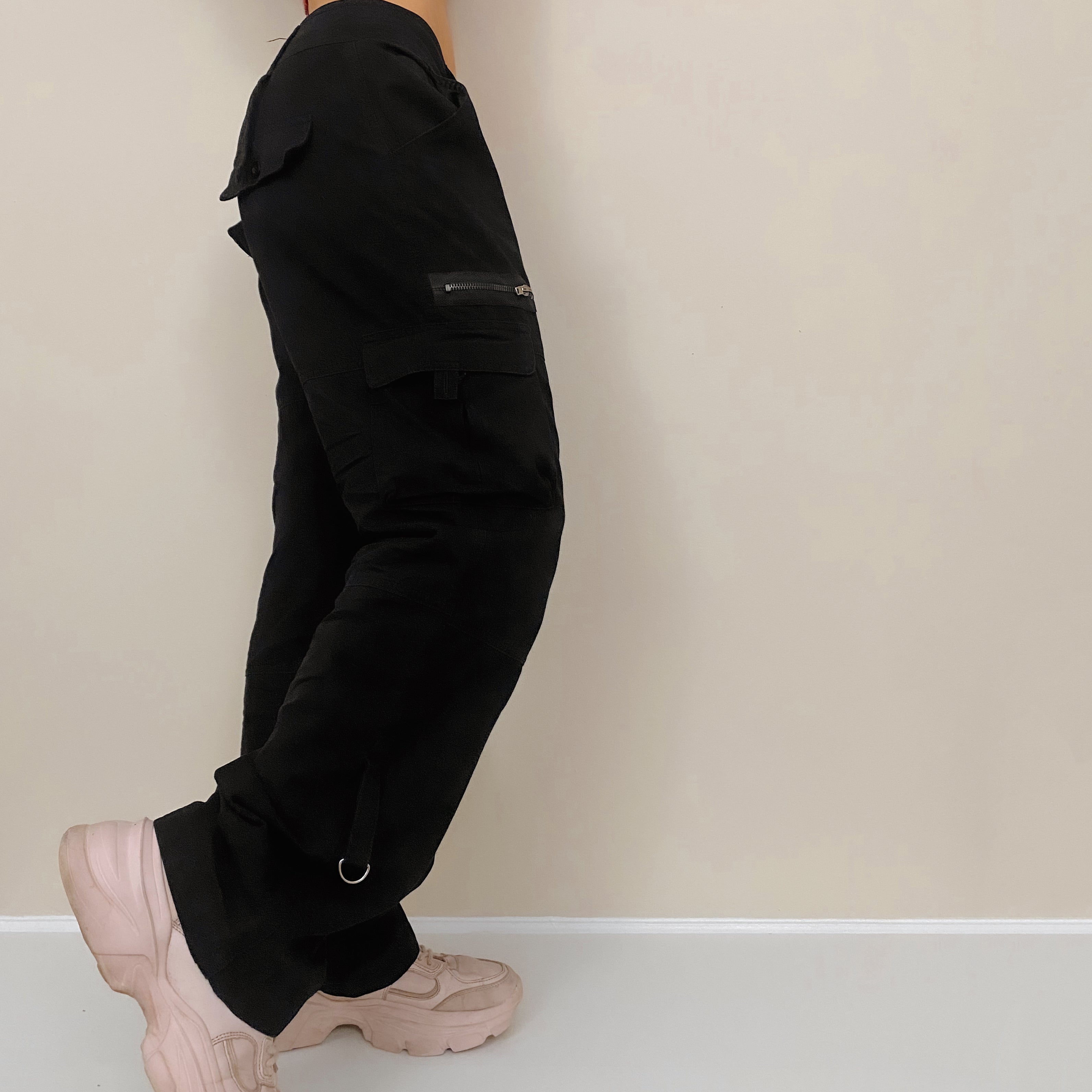 Y2K Black Cargo Pants