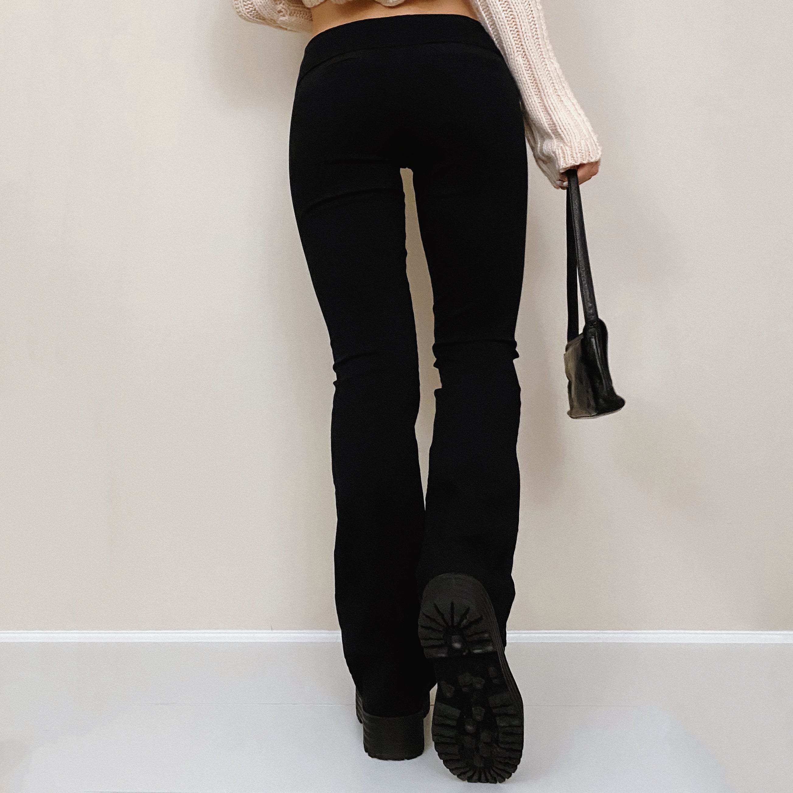 Y2K Black Stretch Trousers